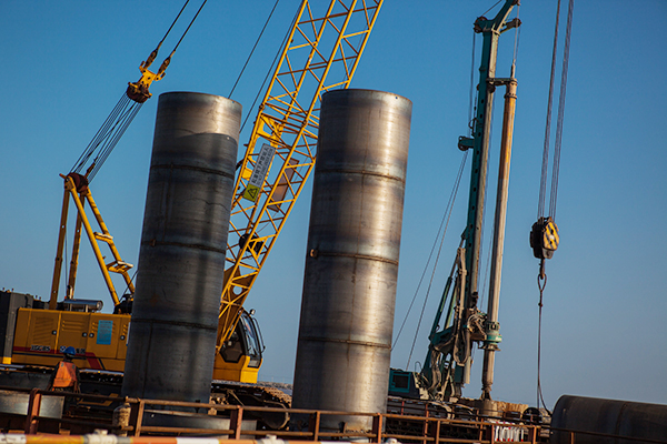 入海深110米！ezweb易利娱乐平台智能旋挖钻机助建飞云江特大桥