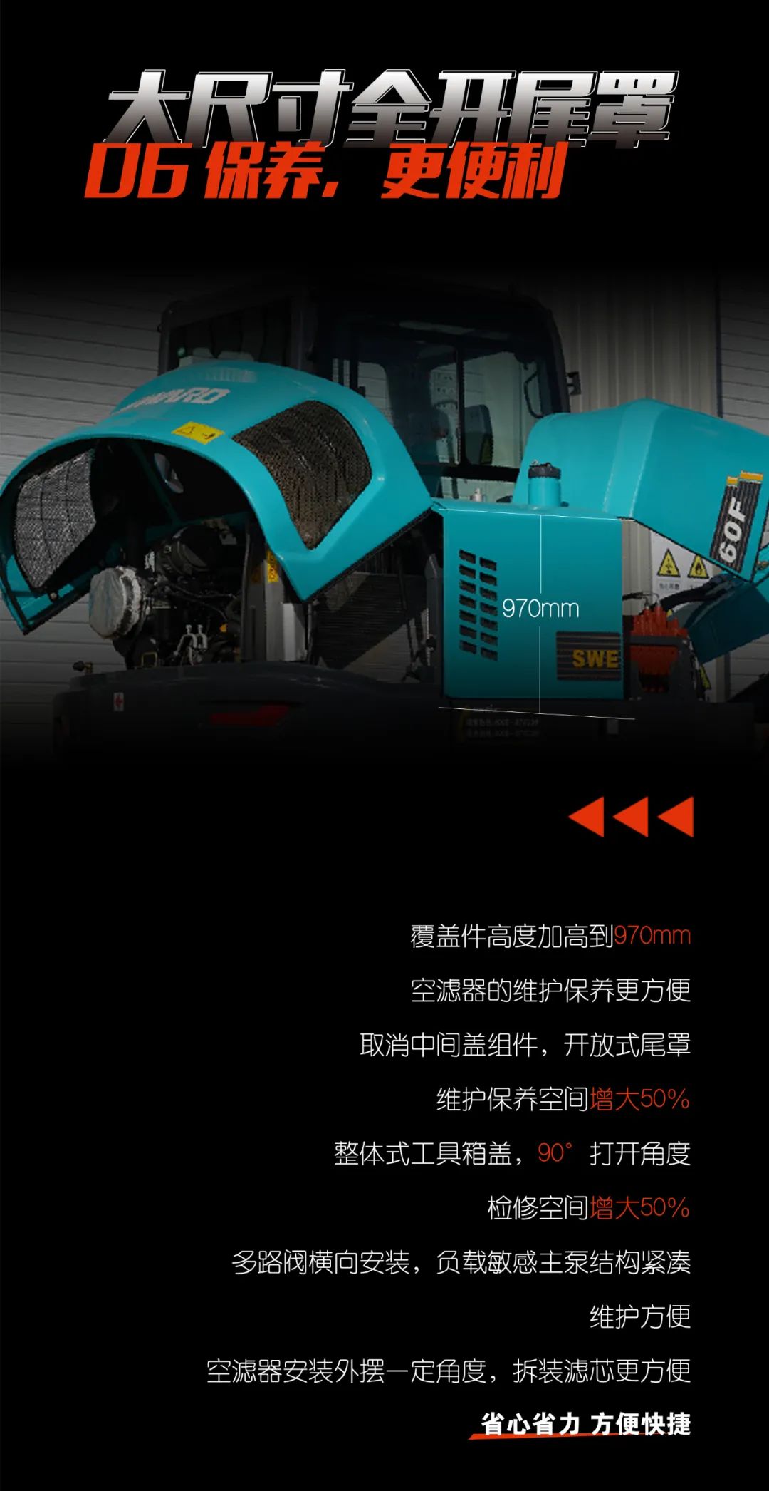 一图读懂 | 献礼七一 · ezweb易利娱乐平台智能SWE60F挖掘机低碳来袭